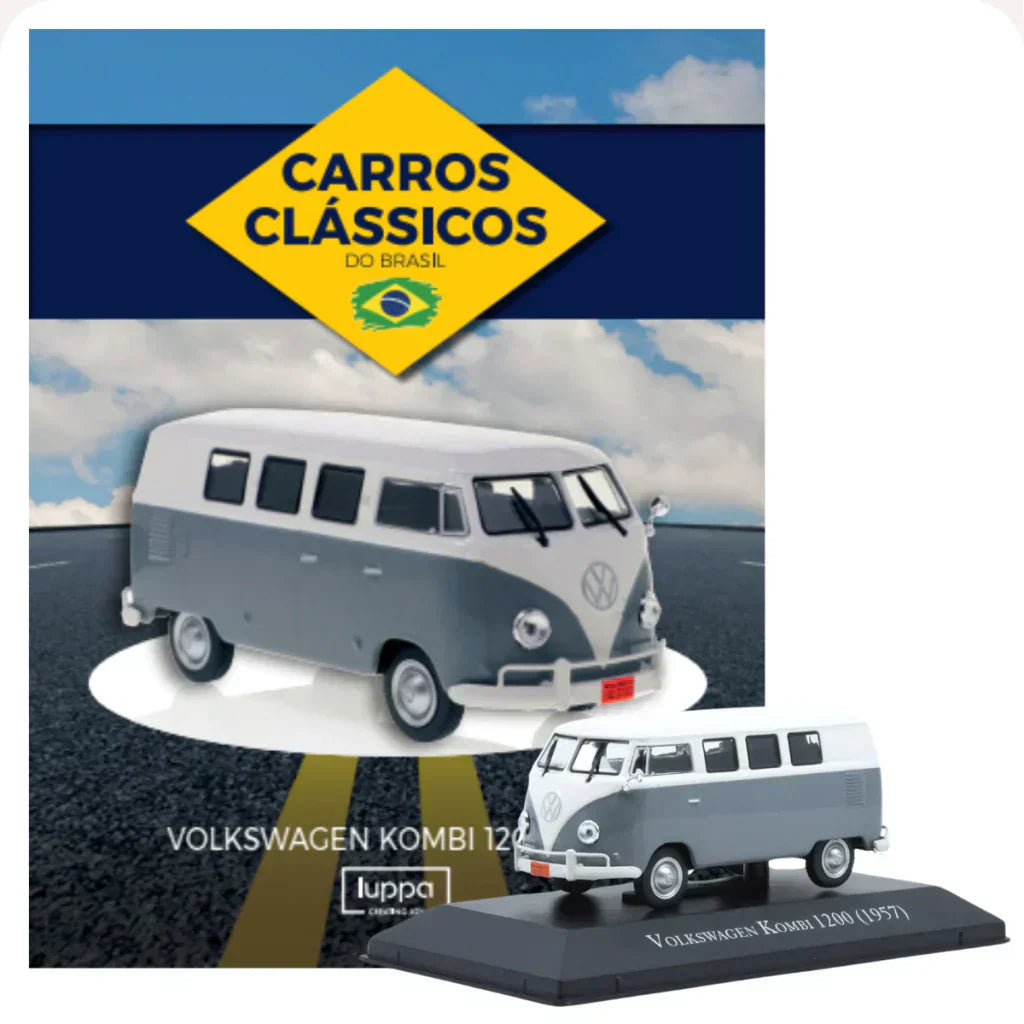 Carros Clássicos do Brasil: Volkswagen Kombi 1200 (1957) - Escala 1:43 - Edição 11