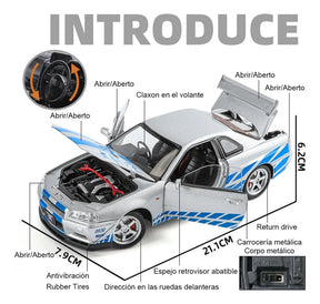 Coleção Velozes e Furiosos: Nissan Skyline GT-R (R34) - Escala 1:43 - Edição 02